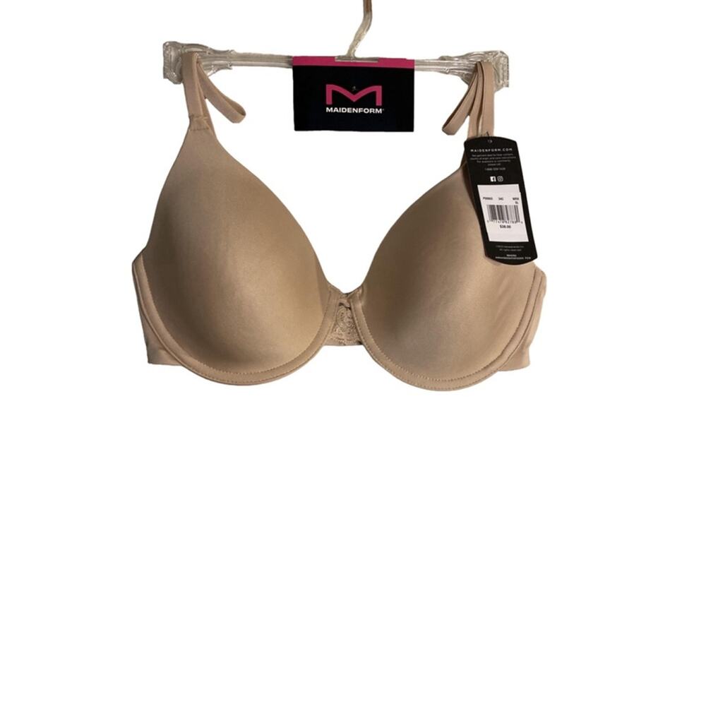 Maidenform Beige Adjustable Light Lined Underwire Lace Women's Bra 34C